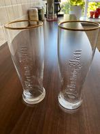 2 grote bierglazen, Verzamelen, Glas en Borrelglaasjes, Ophalen of Verzenden, Zo goed als nieuw, Bierglas