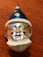 Vintage kerstbal clownsgezicht, Ophalen of Verzenden, Gebruikt
