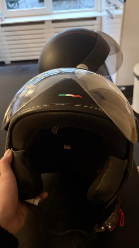 Helm Denim XS, Fietsen en Brommers, Brommerhelmen, Ophalen, Gebruikt, Medium