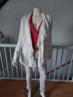 Roomwit vest Ibiza stijl Promiss Maat XL zo goed als nieuw, Promiss, Wit, Maat 46/48 (XL) of groter, Ophalen of Verzenden