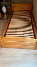 Houten bed 90 x 200, Huis en Inrichting, Slaapkamer | Bedden, Ophalen, Gebruikt, 90 cm, Eenpersoons