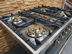 Luxe Boretti Fornuis 80cm antraciet + messing 5 pits, Niet ingevuld, 60 cm of meer, Niet ingevuld, Ophalen of Verzenden