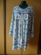 Zomer jurk  met  blauwe bloemen ., Maat 46/48 (XL) of groter, Zo goed als nieuw, Onder de knie, Verzenden