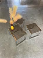 Vintage tafel bijzettafels jaren, Minder dan 55 cm, ., 2de hands, Rond