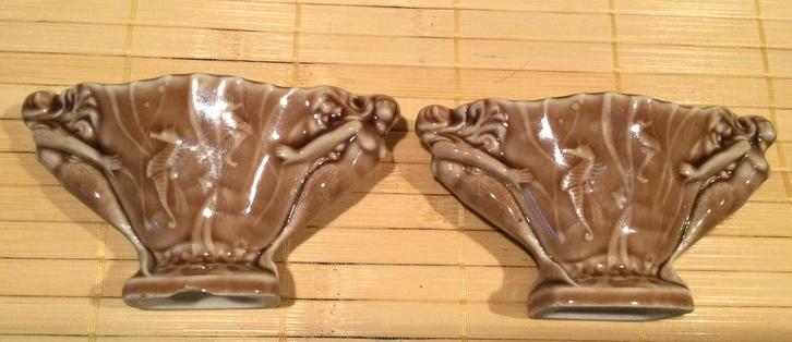 2 jaren’50/60 Engels porselein Wade “mermaid” vaasjes, Antiek en Kunst, Antiek | Porselein, Ophalen of Verzenden