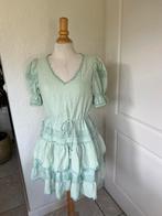 Mint-groen stroken jurkje flam mode,,36, Ophalen, Zo goed als nieuw, Maat 36 (S), Boven de knie