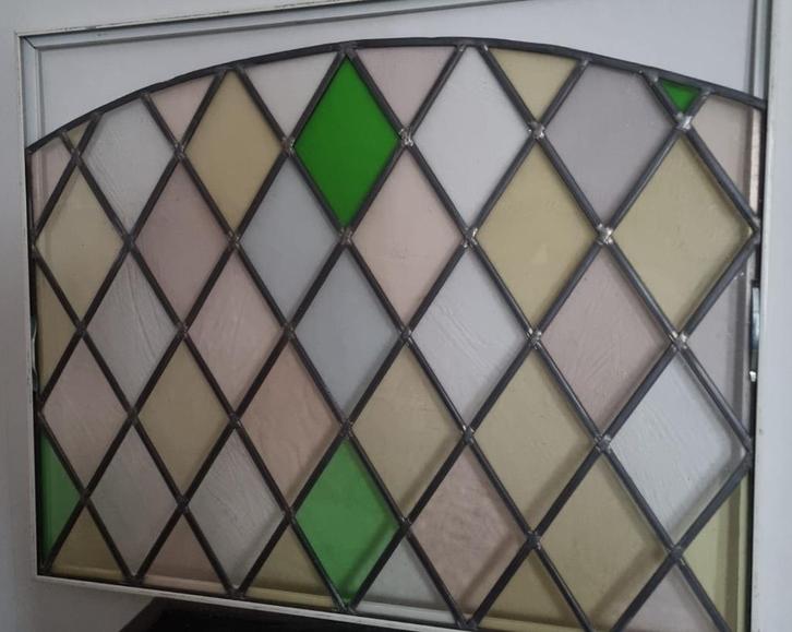 Prachtig authentiek jaren ’30 glas in lood raam, Antiek en Kunst, Antiek | Glas en Kristal, Ophalen