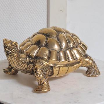Schildpad messing beeld goud beschikbaar voor biedingen