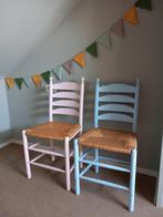 Roze en blauwe stoel voor kinderkamer, Huis en Inrichting, Stoelen, Ophalen, Gebruikt, Blauw, Twee