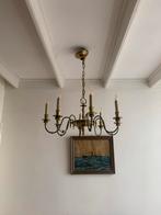 Antieke Kroonluchter - Goud Look, 80cm, Huis en Inrichting, Lampen | Kroonluchters, Ophalen, Gebruikt, Metaal