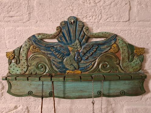 Houten sieraden rekje lepelrekje houtsnijwerk ibiza boho, Huis en Inrichting, Woonaccessoires | Overige, Zo goed als nieuw, Ophalen of Verzenden