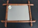 Prachtige oude franse faux bamboo spiegel, Huis en Inrichting, Woonaccessoires | Spiegels, Minder dan 50 cm, Gebruikt, Ophalen of Verzenden