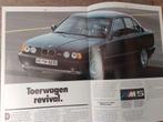 BMW 5 serie ,520, 525, 530, 535, M5, E34 autofolder 1987, Ophalen of Verzenden, Nieuw, BMW