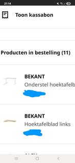 Hoekbureau bekant ikea, Ophalen