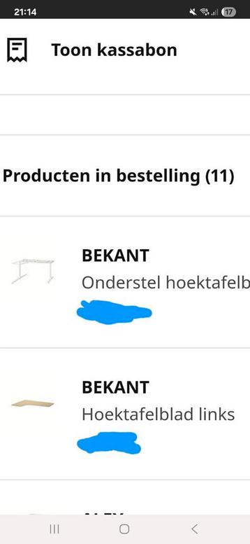 Hoekbureau bekant ikea - afbeelding 1