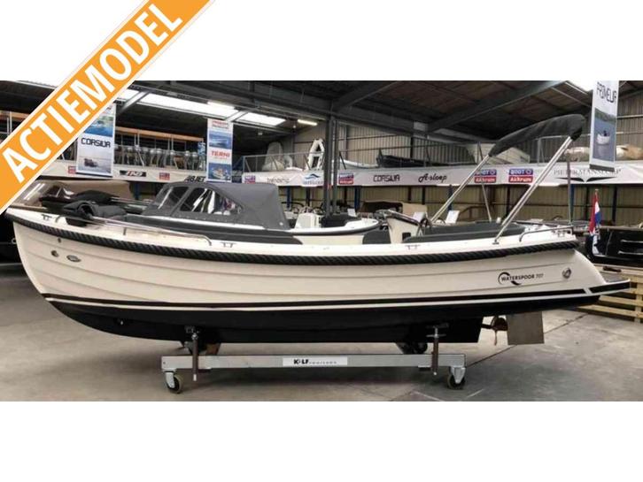 Waterspoor 707 Vetus 33pk, Watersport en Boten, Sloepen, Nieuw, 30 tot 50 pk, Minder dan 3 meter, Buitenboordmotor, Diesel, Polyester