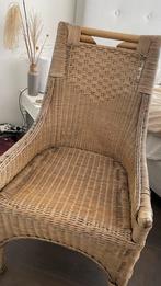 Rieten Stoel - Bohemian / Boho / Brocante Stijl, Huis en Inrichting, Ophalen, Gebruikt, Bruin, Riet of Rotan