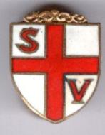 SV email op koper wapen/voetbal knoopsgatspeld ( Y_151 ), Verzenden, Nieuw, Sport, Speldje of Pin