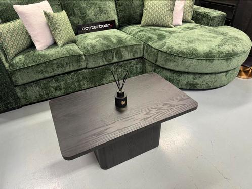 ACTIE Luxe Black Oak Salontafel 90x55cm Zwart NIEUW - Uniek, Huis en Inrichting, Tafels | Salontafels, Nieuw, Minder dan 50 cm