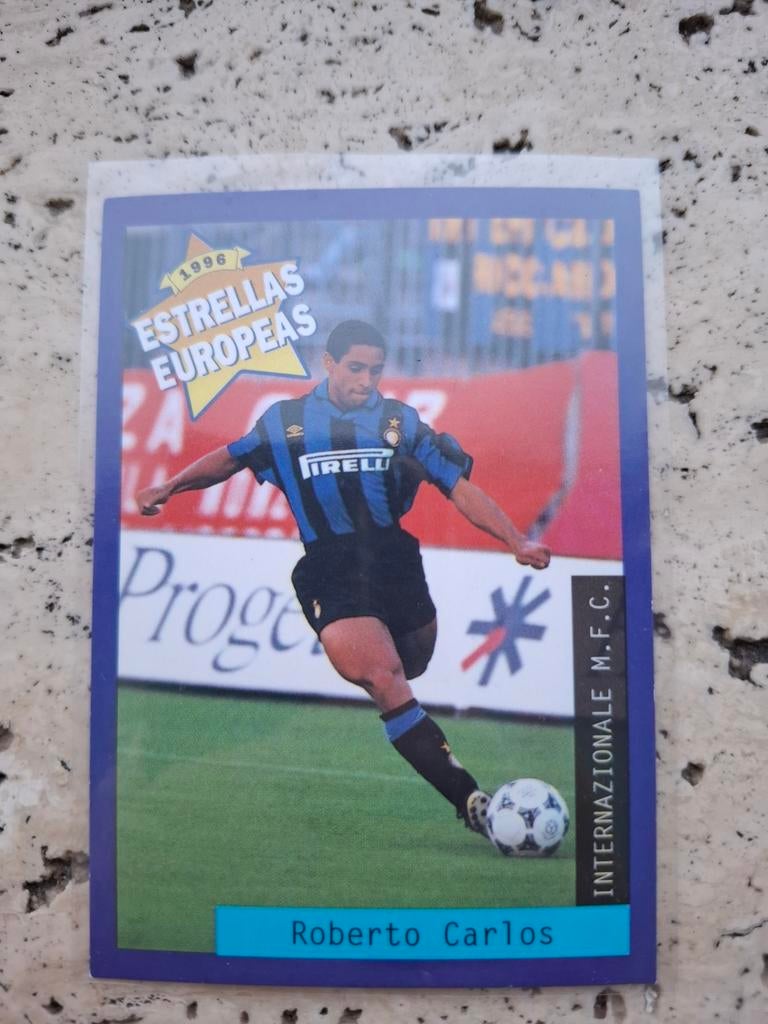 Panini Estrellas Europeas - Roberto Carlos, Ophalen of Verzenden, Zo goed als nieuw, Buitenlandse clubs, Spelerskaart