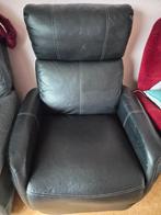 Comfortabele zwarte lederen stoel, Ophalen, Zo goed als nieuw, Leer, Modern