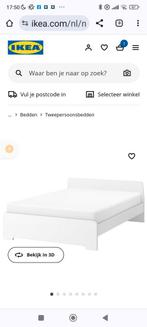 Mooi tweepersoons Ikea bed en matras, Huis en Inrichting, Slaapkamer | Bedden, Ophalen of Verzenden, Eenpersoons, Metaal, Zo goed als nieuw