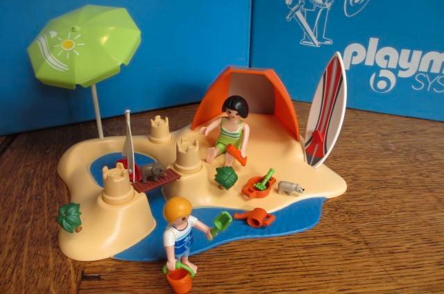 vakantie strand camping 4149 strandje tent surfboard 100%, Kinderen en Baby's, Speelgoed | Playmobil, Zo goed als nieuw, Complete set