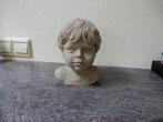 Beeldje steen,  kinderkopje, gemerkt, oud, goede staat, Ophalen of Verzenden, Zo goed als nieuw, Mens