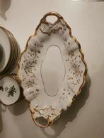 Antiek porcelijnen schaal met gouden rand, en bonbonschaaltj, Antiek en Kunst, Ophalen of Verzenden