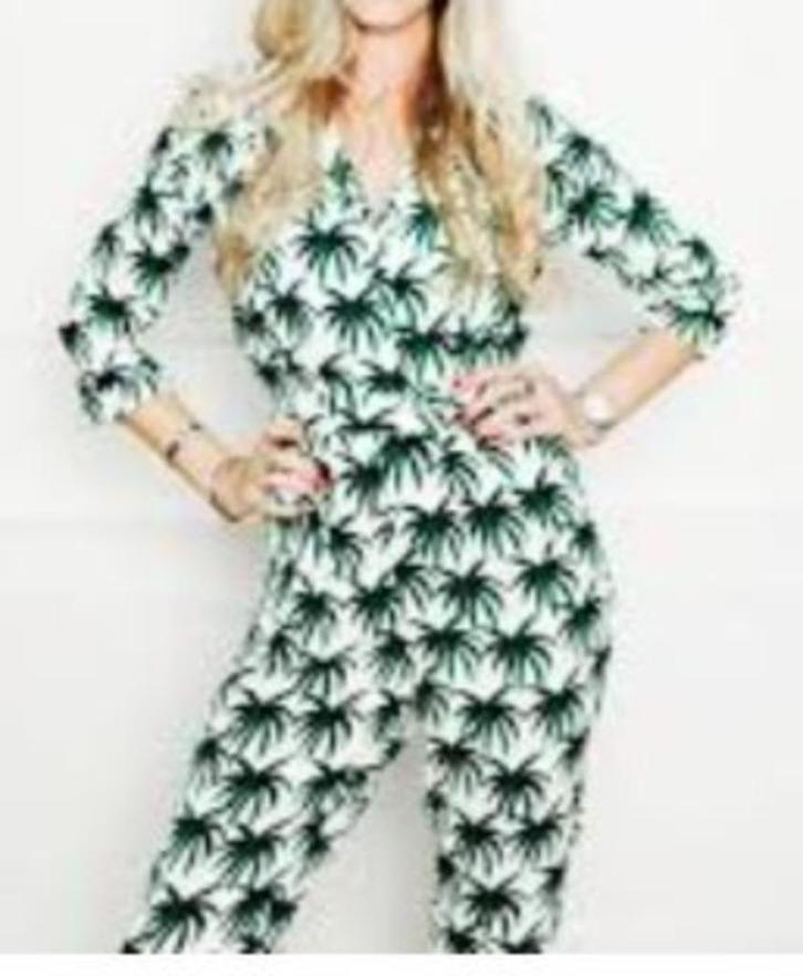 Leuke wit/groene FABIENNE CHAPOT JANNAH jumpsuit, Kleding | Dames, Jumpsuits, Gedragen, Maat 36 (S), Wit, Ophalen