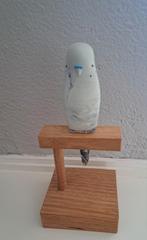 Pete Cromer parkiet op houten standaard orgineel plus tasje, Ophalen, Zo goed als nieuw