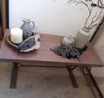 Stoere, kleine salontafel, sjieke bijzettafel, vintage tafel, Huis en Inrichting, Ophalen, Minder dan 50 cm, 50 tot 100 cm, Sjiek, landelijk, stoer, sober, vintage