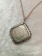 Mooie Lange Zilveren Ketting met Zilveren Vijfje - 1948, Sieraden, Tassen en Uiterlijk, Verzenden, Zilver, Ketting
