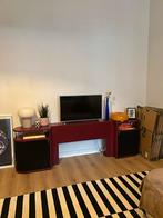 Vintage bordeaux rood TV meubel, Huis en Inrichting, Kasten | Televisiemeubels, Ophalen, Overige materialen, Gebruikt, Vintage
