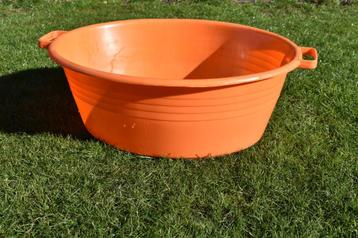 vintage retro knal oranje mega grote kunststof teil zwembad beschikbaar voor biedingen