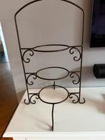 Bruine metalen etagère 3-laags 48 cm hoog, Ophalen of Verzenden, Gebruikt