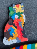 Houten Puzzels - Kat en Krokodil, 10 tot 50 stukjes, Nieuw, Ophalen of Verzenden, Van hout