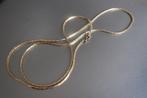 VINTAGE GOUDKLEURIGE VLAKKE SCHAKELKETTING, Ophalen of Verzenden, Zo goed als nieuw, Goud, Overige materialen