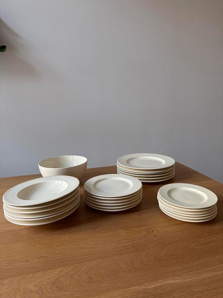 Clarity Plain 6-delig servies, Huis en Inrichting, Keuken | Servies, Gebruikt, Compleet servies, Effen, Porselein, Ophalen