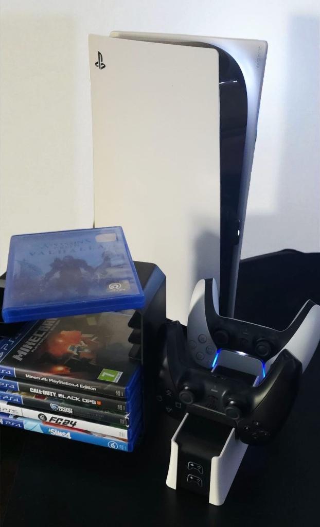 Sony PlayStation 5 disc edition + toebehoren, Spelcomputers en Games, Spelcomputers | Sony PlayStation 5, Gebruikt, Playstation 5