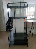 Kapstok met bank zwart IKEA pinnig, Huis en Inrichting, Woonaccessoires | Kapstokken, Ophalen, Zo goed als nieuw, Metaal, Staande kapstok
