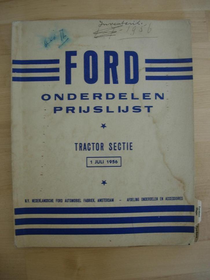Fordson Major Dearborn Onderdelenprijslijst 1956 Ford, Boeken, Catalogussen en Folders, Zo goed als nieuw, Catalogus, Ophalen