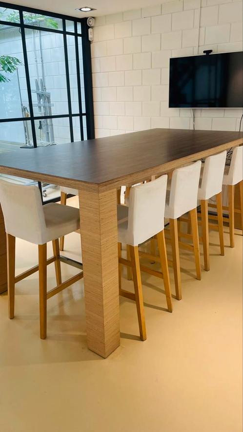Houten bartafel / vergadertafel voor kantoor of thuis, Huis en Inrichting, Tafels | Eettafels, Zo goed als nieuw, 100 tot 150 cm