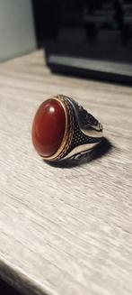925 zilver ring agaat steen, 18 tot 19, Verzenden, Zo goed als nieuw, Dame of Heer