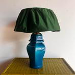 Grote Chinese Azuur Blauw keramiek, Huis en Inrichting, Lampen | Tafellampen, Vintage, Vintage, Zo goed als nieuw, Minder dan 50 cm