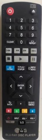 LG AKB73735801 afstandsbediening blu-ray disc player, Ophalen of Verzenden, Zo goed als nieuw, Dvd
