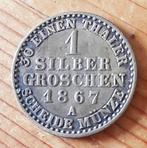 Duitsland Pruissen 1 silber groschen 1867 A, Ophalen of Verzenden, Duitsland, Losse munt, Zilver