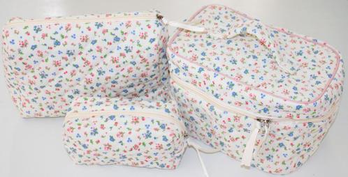 NIEUW TOILETTAS beautycase pouch make-up tasje bloemetjes, Sieraden, Tassen en Uiterlijk, Toilettassen, Nieuw, Dame, Ophalen of Verzenden