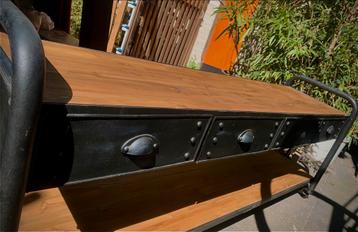 Dressoir-TV stoer metal en hout.