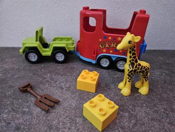 Duplo Circuswagen (10520) – Complete set met giraffe beschikbaar voor biedingen